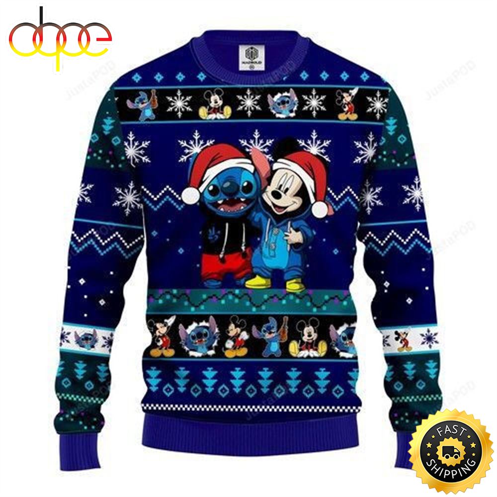 Stitch Mickey Ugly Christmas Sweater, Perfect Holiday Gift