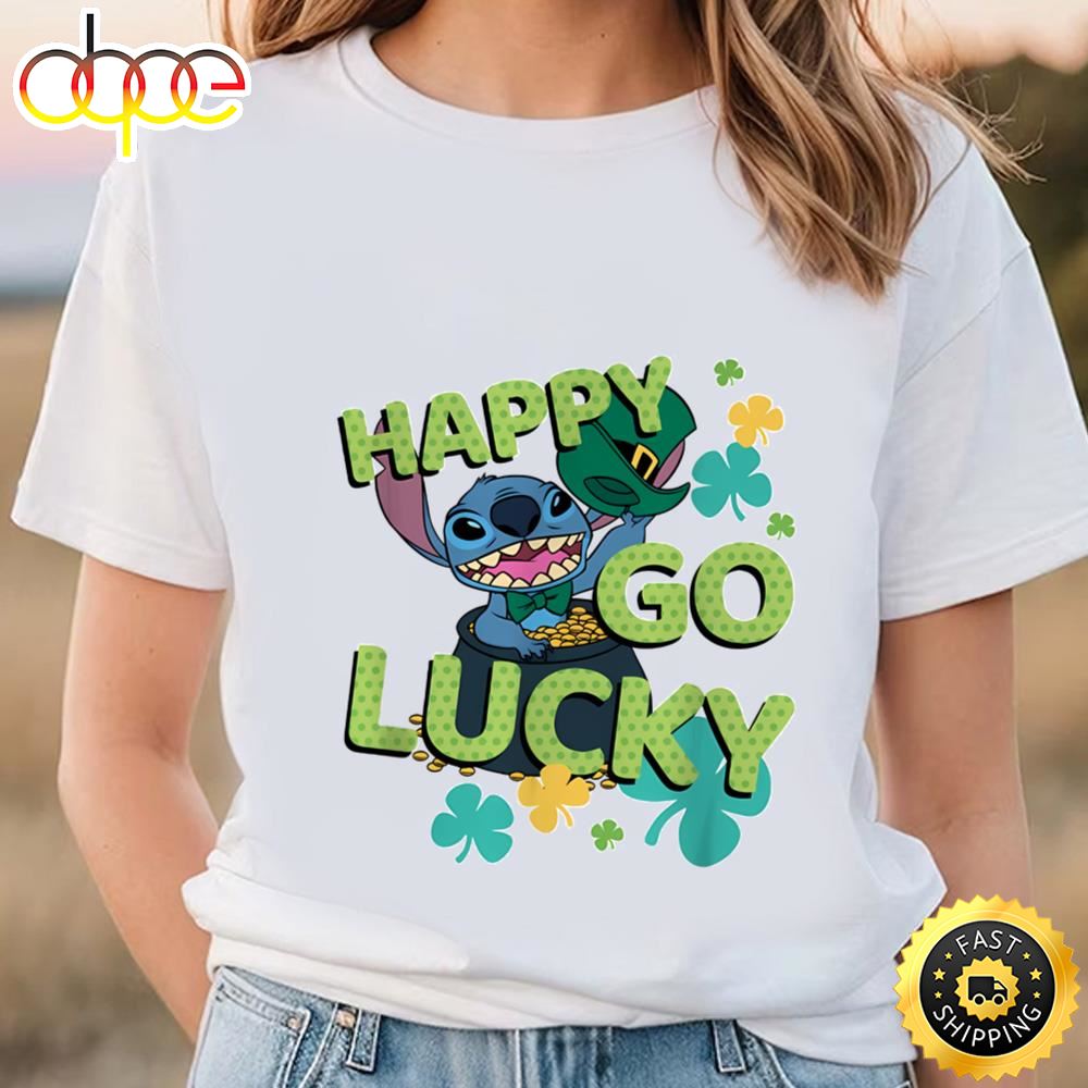 Stitch St. Patrick’s Day Happy Go Lucky T Shirt T Shirt