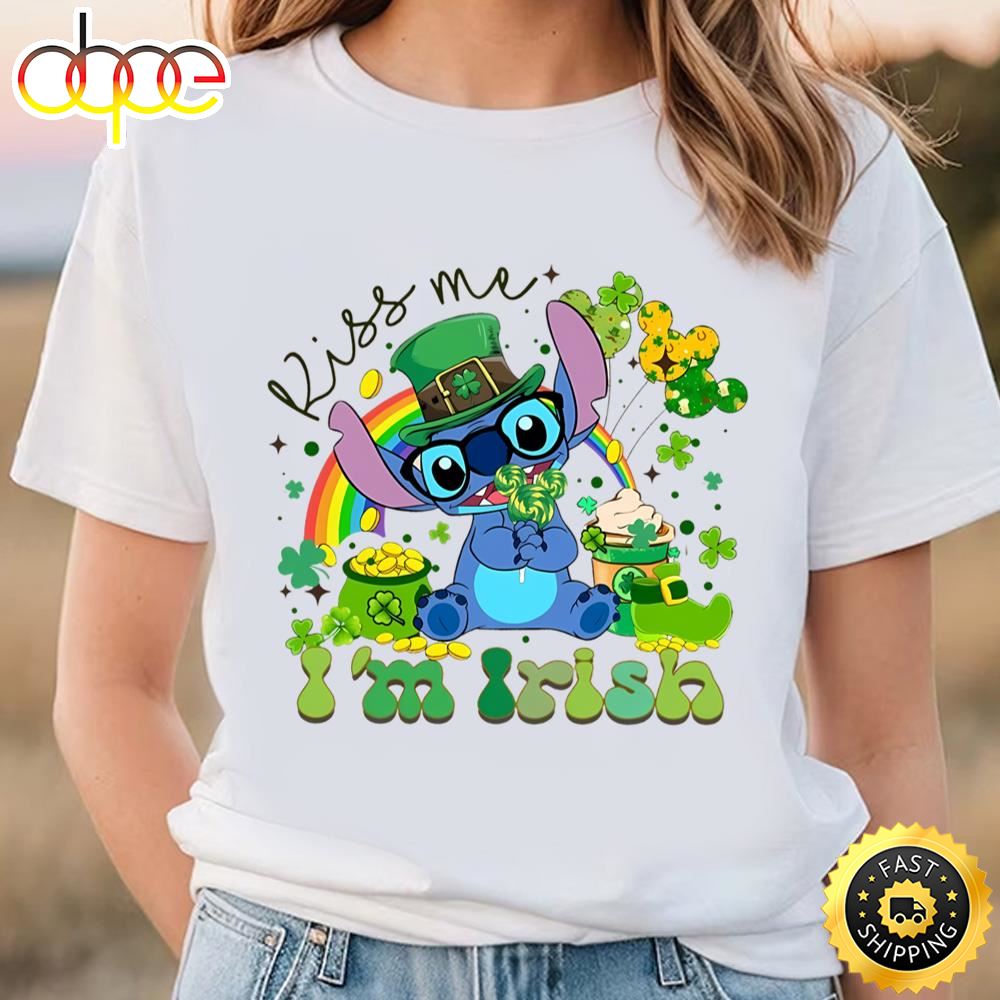 Stitch St Patrick’s Day Shirt, Kiss Me I’m Irish Shirt T Shirt