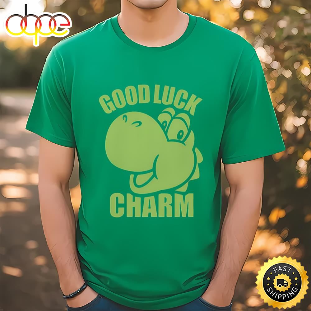 Super Mario St. Patrick’s Day Yoshi Good Luck Charm T Shirt Tshirt
