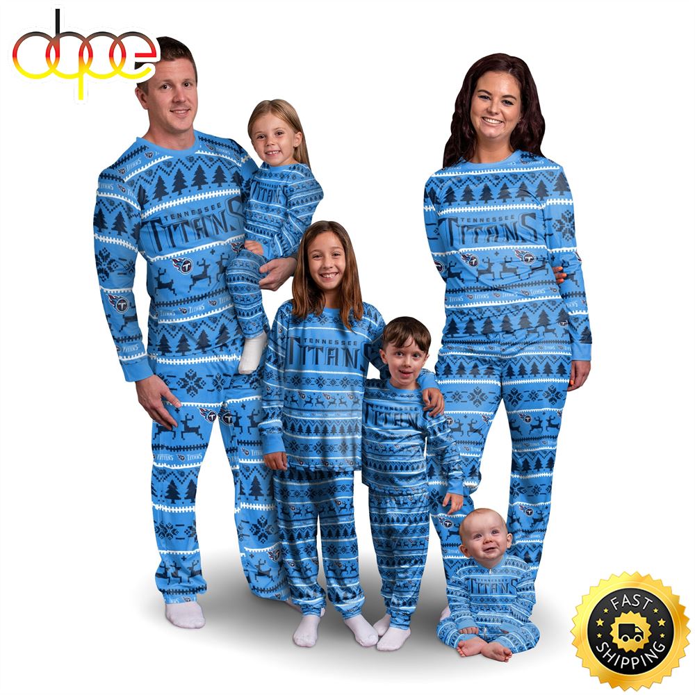 Tennessee Titans NFL Patterns Essentials Christmas Holiday Family Matching Pajama Sets Qmoer6.jpg