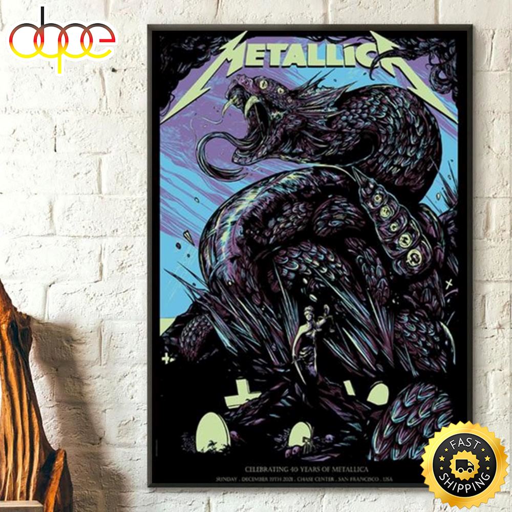 The M72 Metallica 40 Year Anniversary Poster Metallica Tour Poster