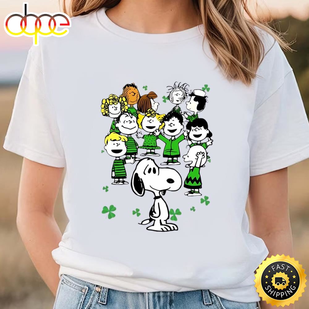 The Peanuts Characters Happy St Patrick’s Day Shirt T Shirt
