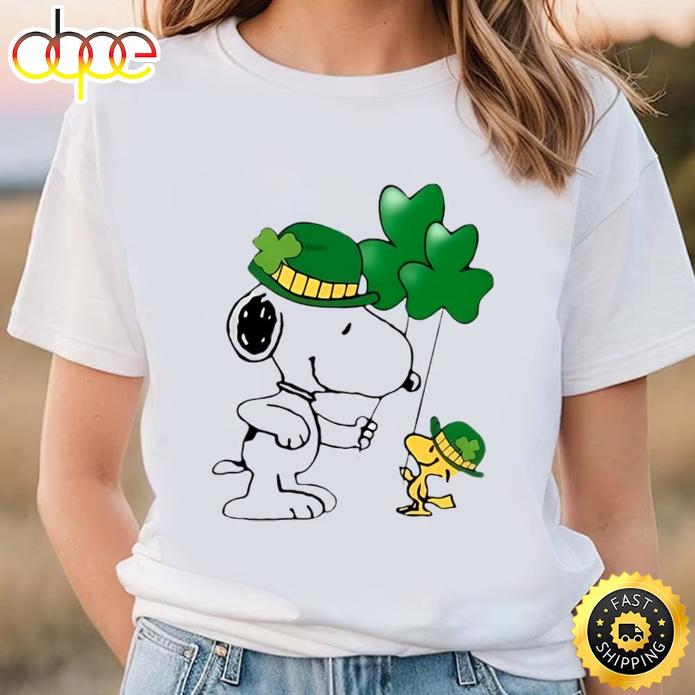 The Snoopy And Woodstock Happy St Patrick’s Day Shirt Tee