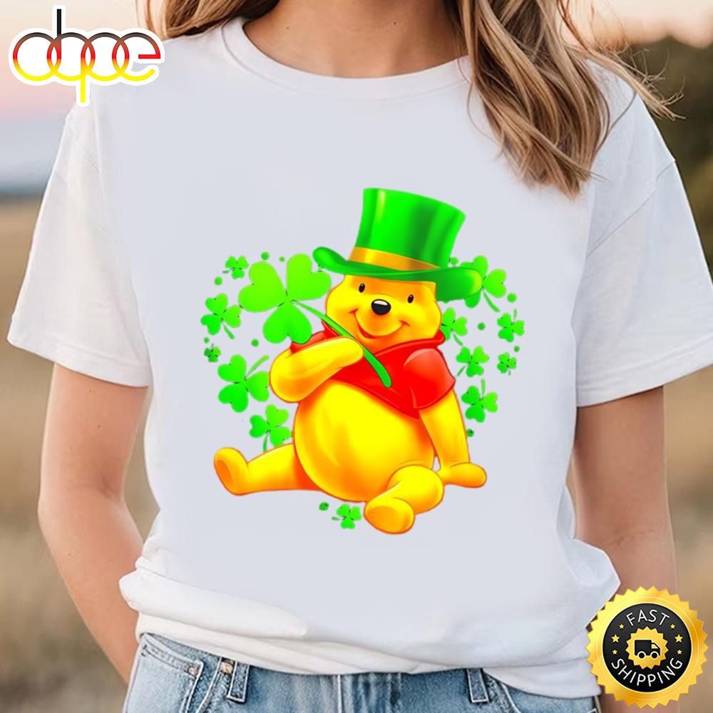 Winnie The Pooh Heart St.patrick’s Day Leprechaun Shirt Tee