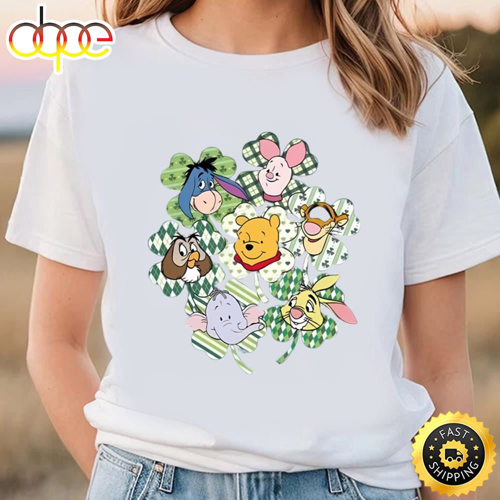 Winnie The Pooh Patrick’s Day Shirt, Winnie The Pooh Patricks Day... Tee