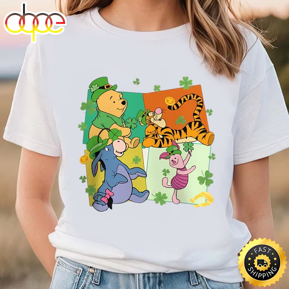 Winnie The Pooh St Patricks Day Shirt, Pooh And Friends Patrick... T Shirt