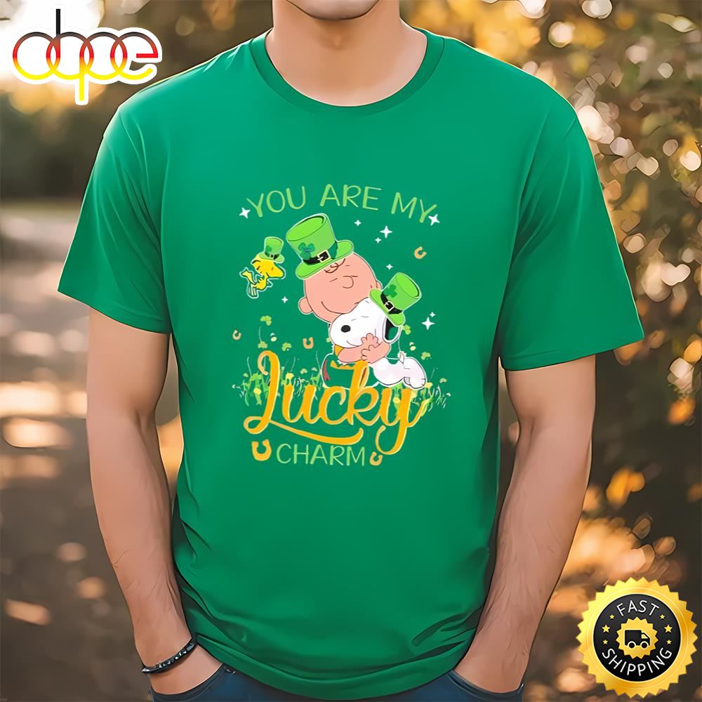 You Are My Lucky Charm Saint Patricks Day Snoopy Dog Shirt Tshirt