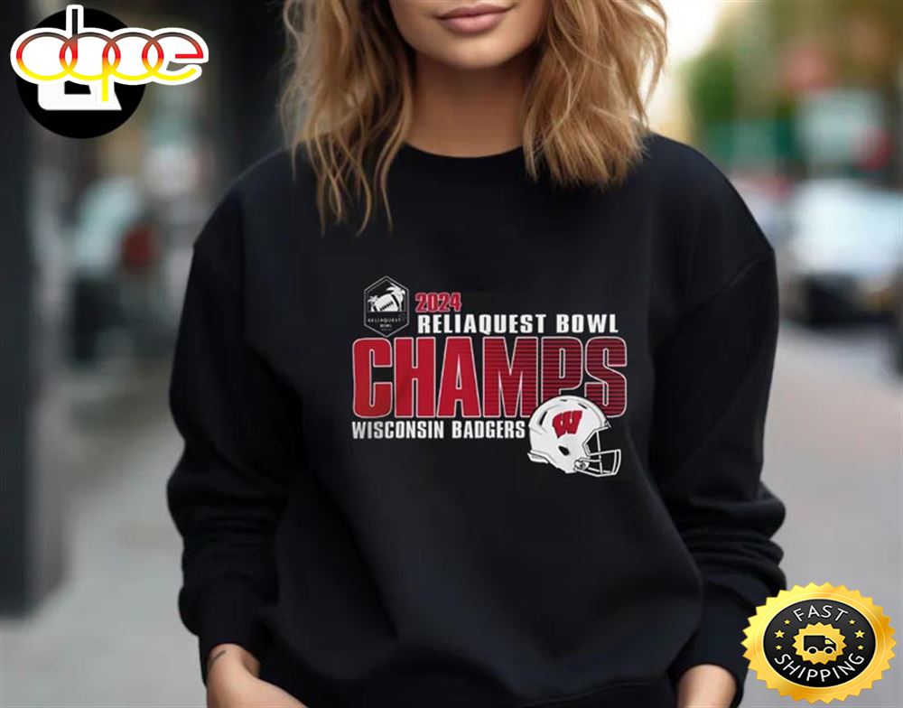 2024 Reliaquest Bowl Champions Merch Wisconsin Badgers Unisex T Shirt