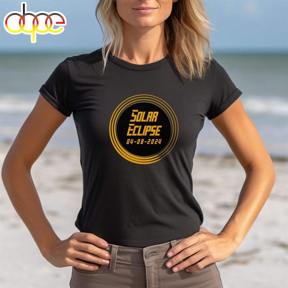 2024 Solar Eclipse Shirt Science T Shirt Astronomy Sun Shirt Black