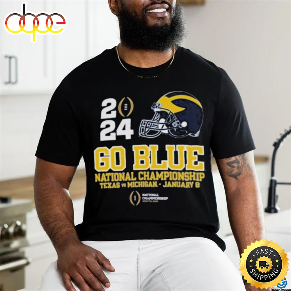 2024 Go Blue National Championship Texas Vs Michigan Rose Bowl Shirt Tshirt