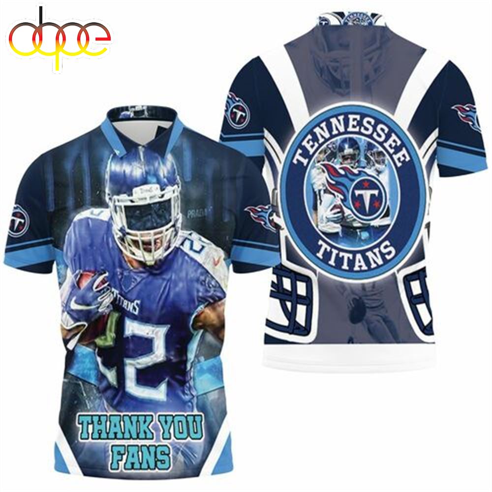 22 Derrick Henry Thanks You Fan Tennessee Titans Afc South Division Champions Super Bowl Polo Shirt