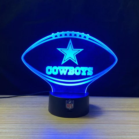 3d Led Lampe Dallas Cowboys Nfl 1