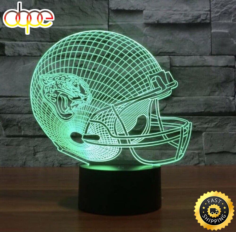3d Nfl Jacksonville Jaguars Helmet 7 Color Led Touch Fashion Night Light Lamp 1