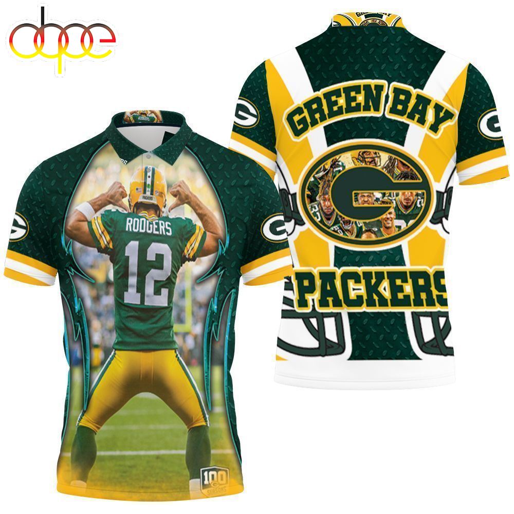 Aaron Charles Rodgers 12 Green Bay Packers Nfc North Division Champions Super Bowl 3d Polo Shirt