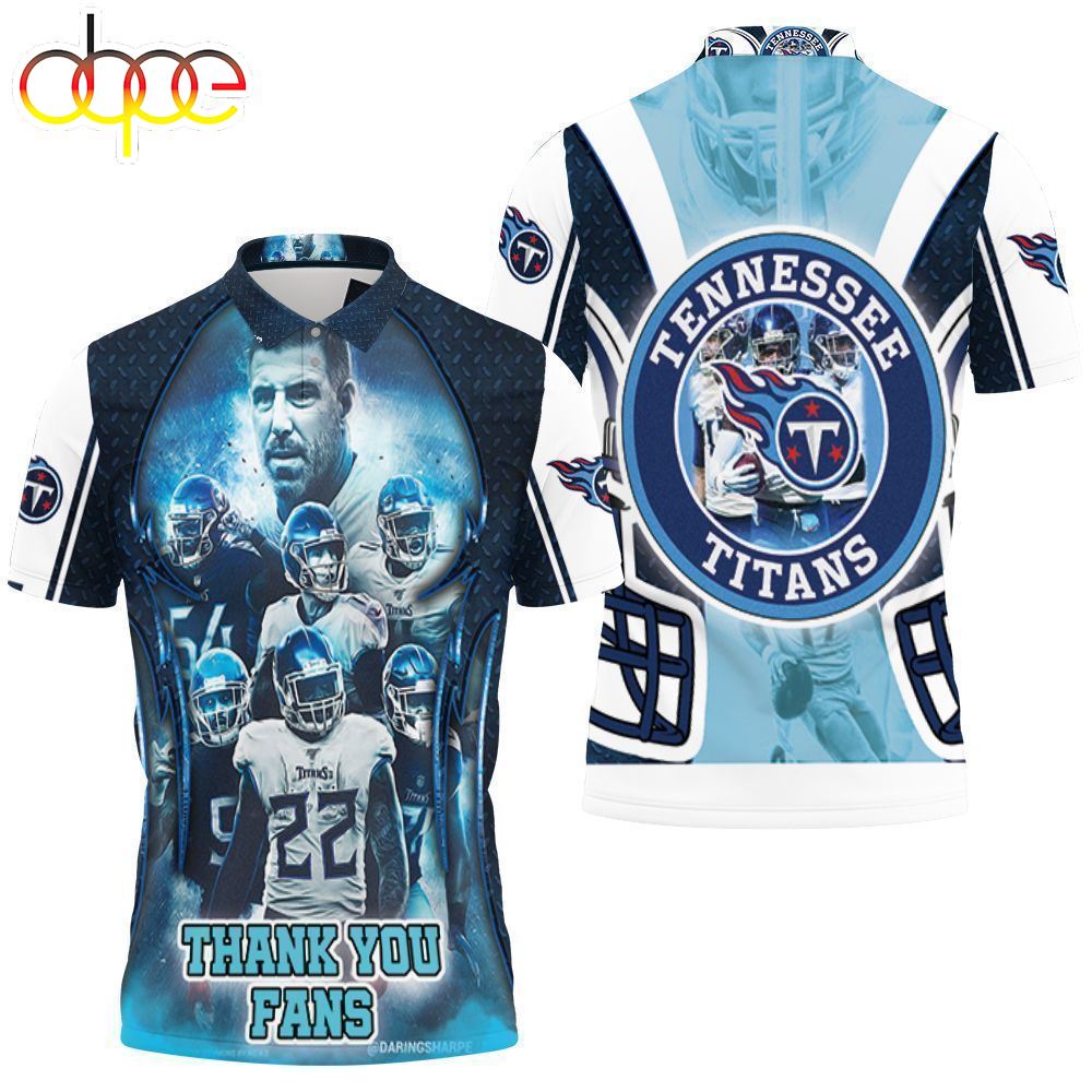 Afc South Division Champions Team Tennessee Titans Thank You Fans Super Bowl 3d Polo Shirt