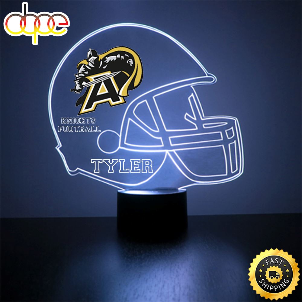 Army Black Knights Helmet Led Light Sports Fan Lamp