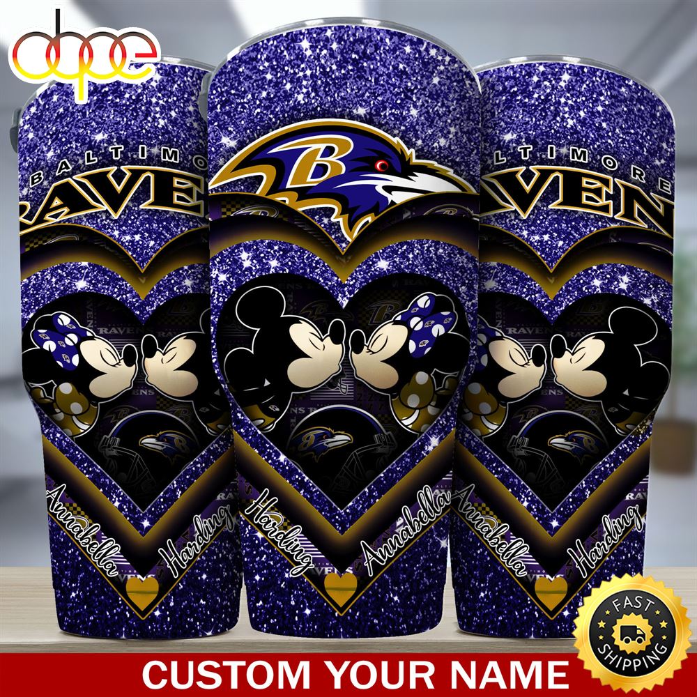 Baltimore Ravens NFL Custom Tumbler For Couples This