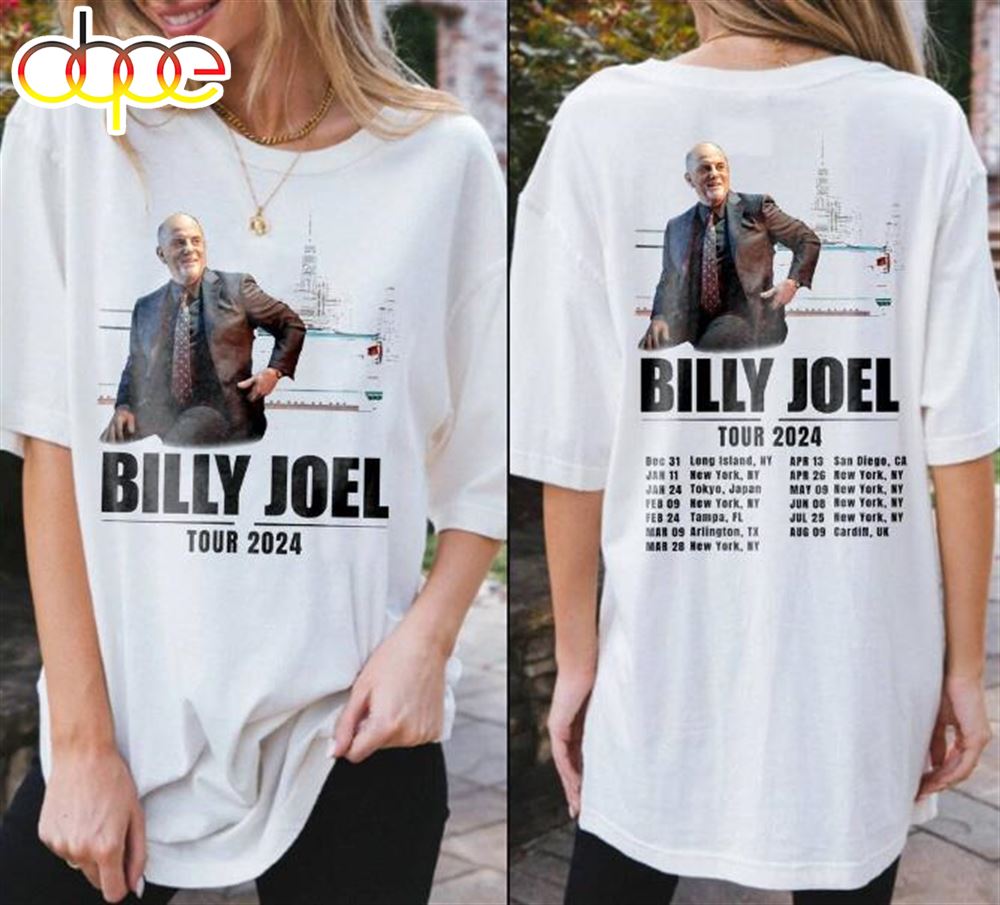 Billy Joel World Tour Music 2024 T Shirt Unisex Gift All Fans