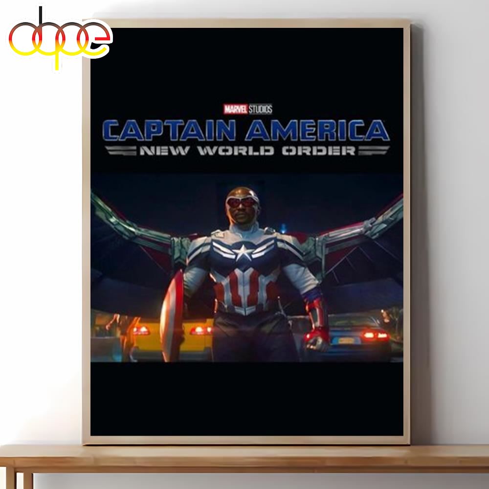 Captain America Brave New World Poster Art Print Wall