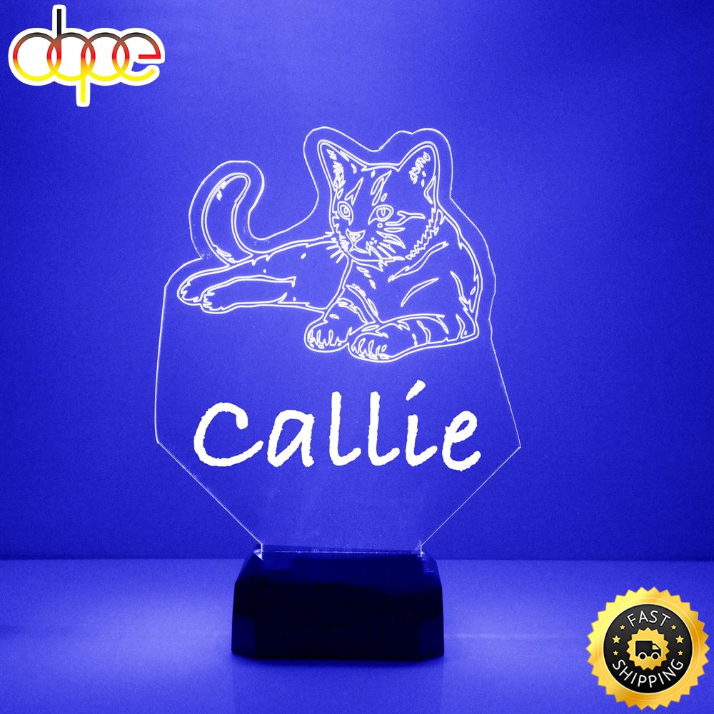 Cat Night Light Personalized Free Led Night Lamp