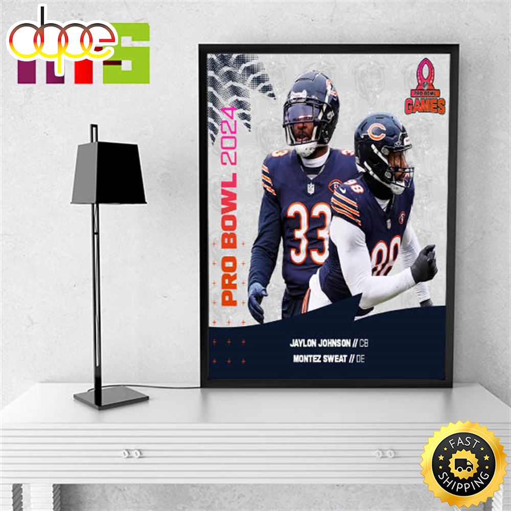 Chicago Bears Players Named To Nfc 2024 Pro Bowl Roster Home Decoration Poster Canvas Egbllv.jpg