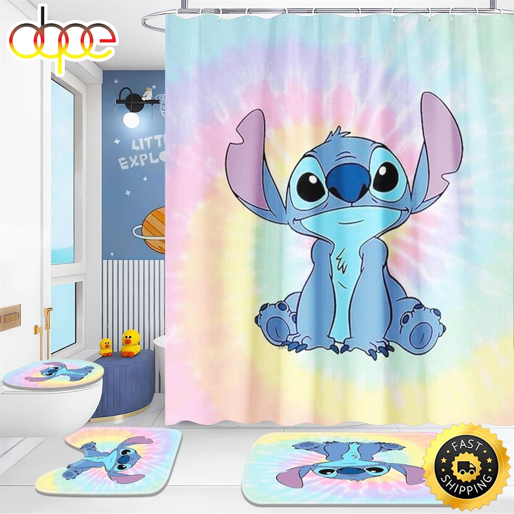 Cicoood Lilo Stitch Shower Curtain