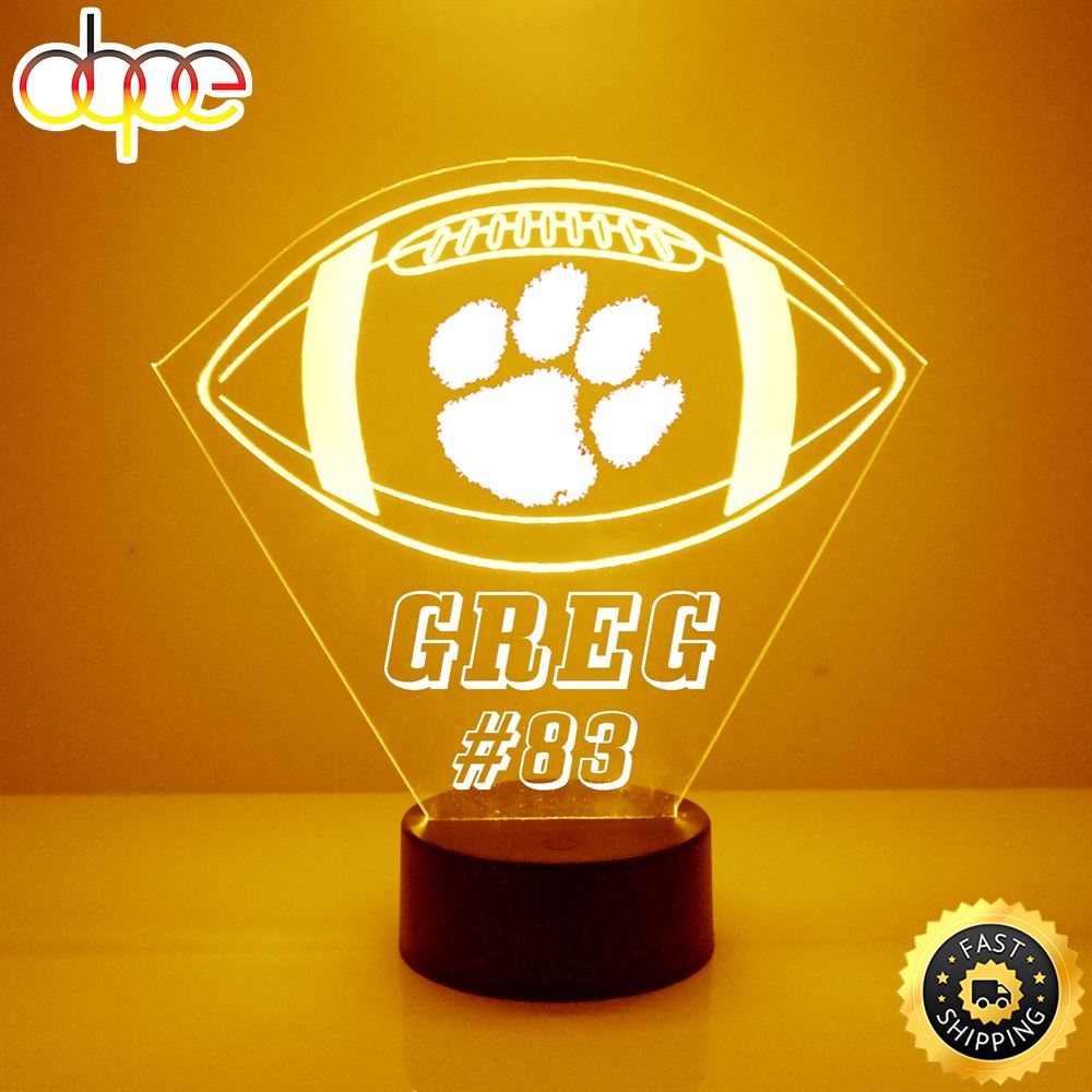 Clemson University Football Led Sports Fan Lamp