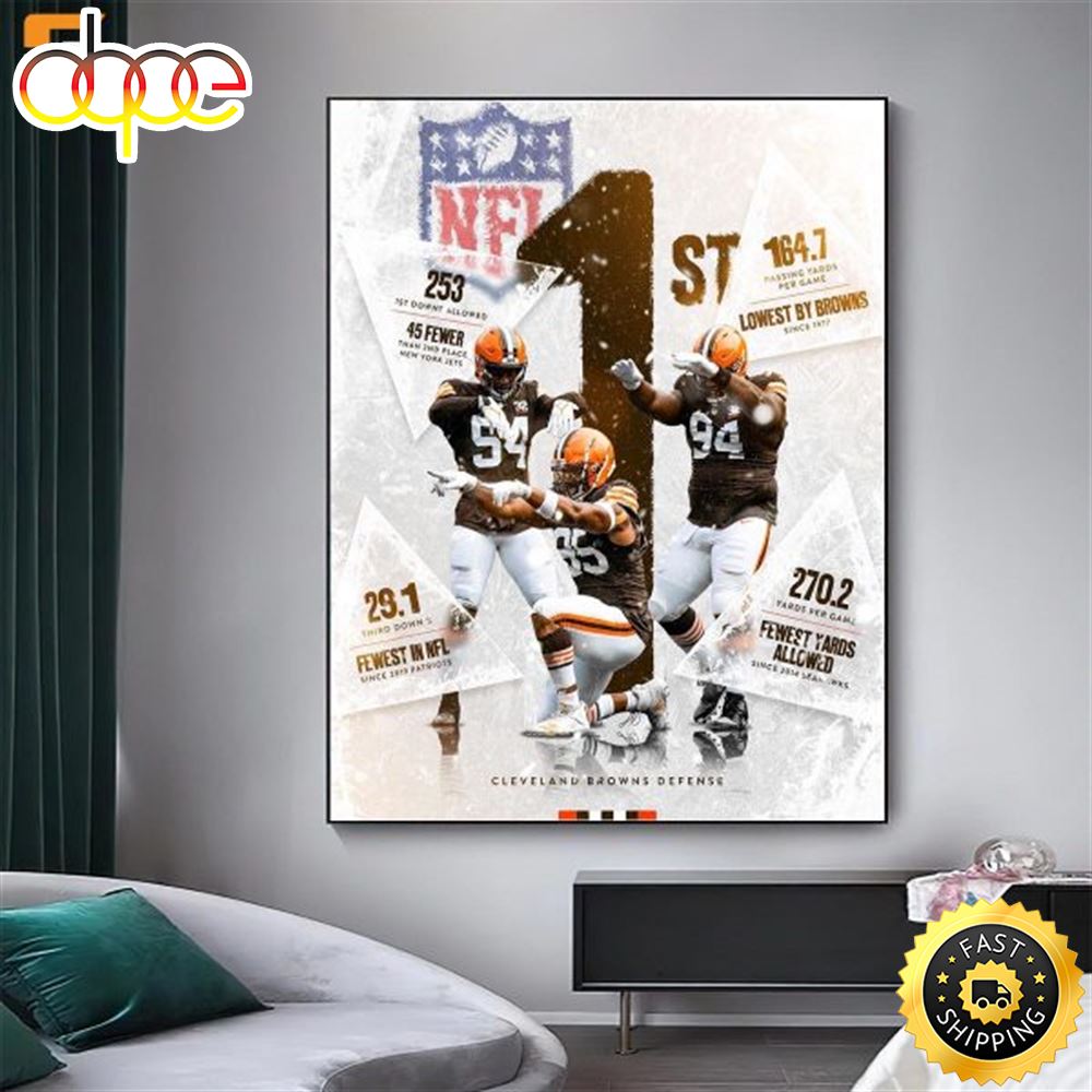 Cleveland Brown With The Best Defense Line Up In The NFL PLayoff 2024 Home Decor Poster Canvas