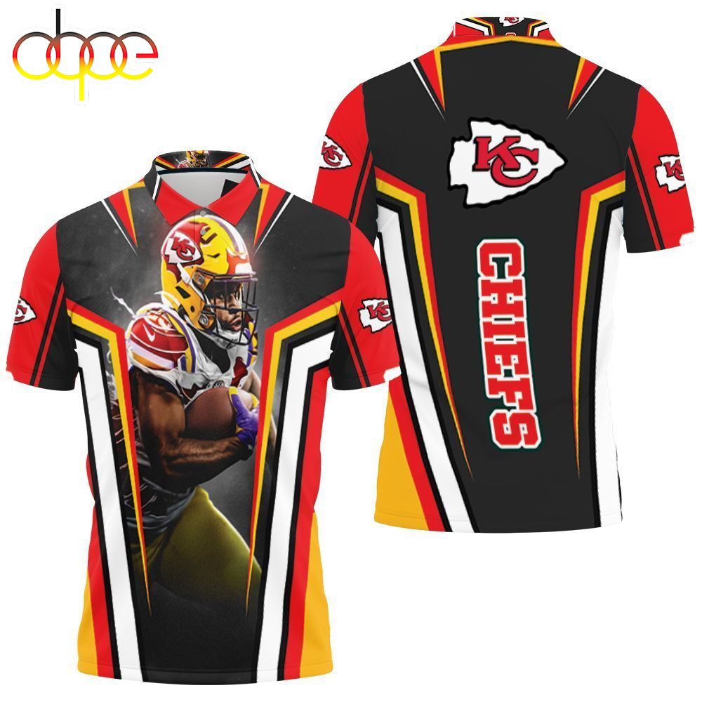 Clyde Edwards-helaire 25 Kansas City Chiefs Lsu Tigers For Fans 3d Polo Shirt