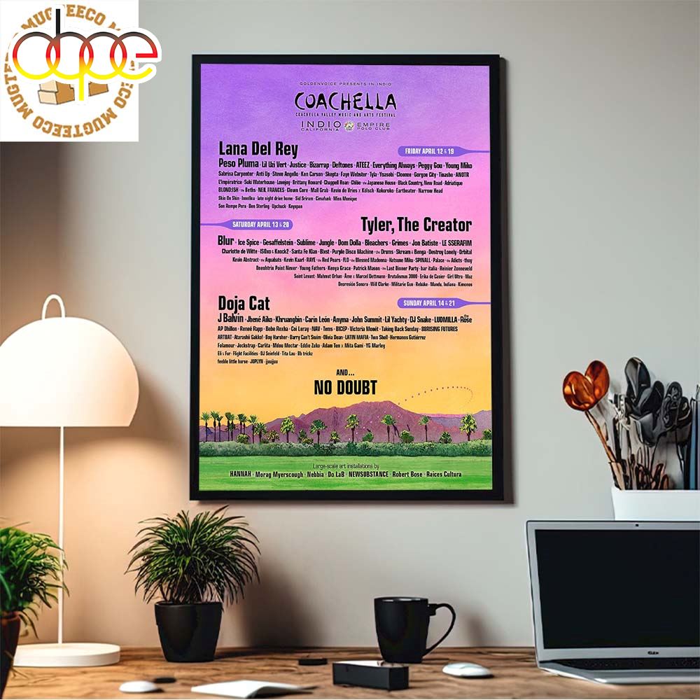 Coachella Valley Music And Arts Festival The 2024 Lineup Home Decor Poster Canvas