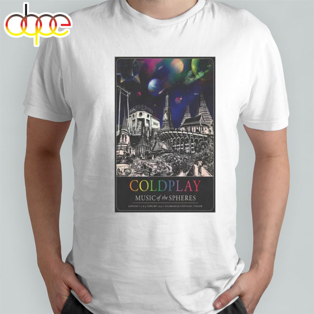 Coldplay Tour 2024 Bangkok Poster Shirt