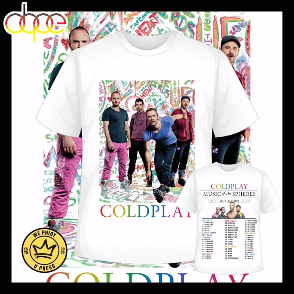 coldplay tour shirt 2024