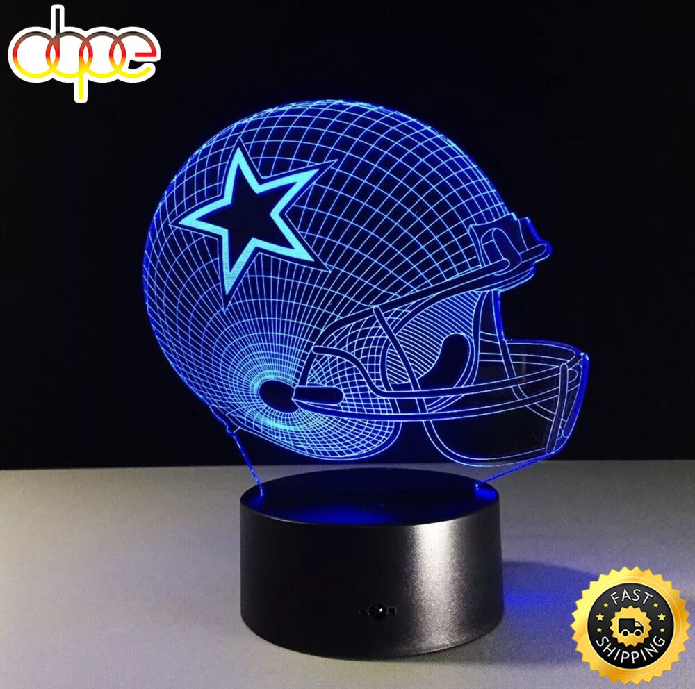 Dallas Cowboys 3d Led Light Lamp Collectible Nfl Football Team Home Decor Gift 1