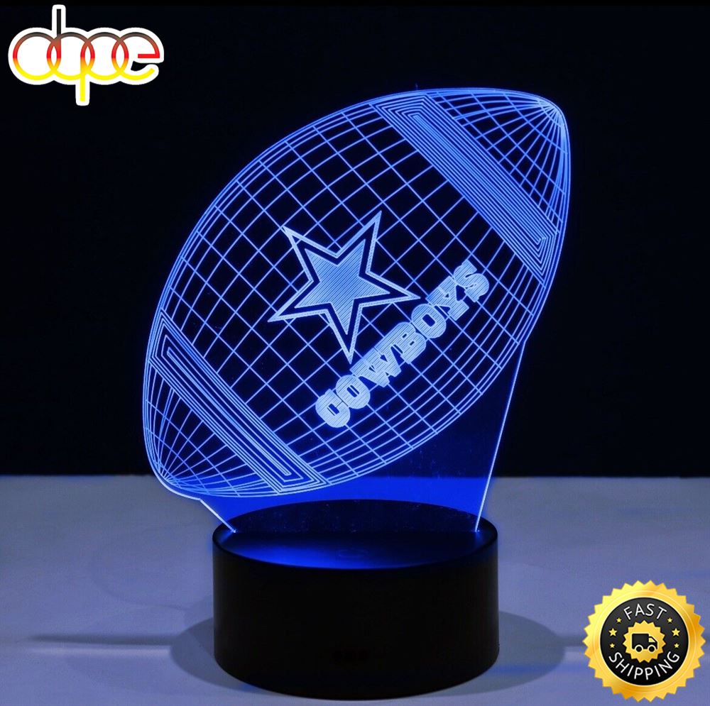 Dallas Cowboys 3d Led Light Lamp Collectible Nfl Football Team Home Decor Gifts 1