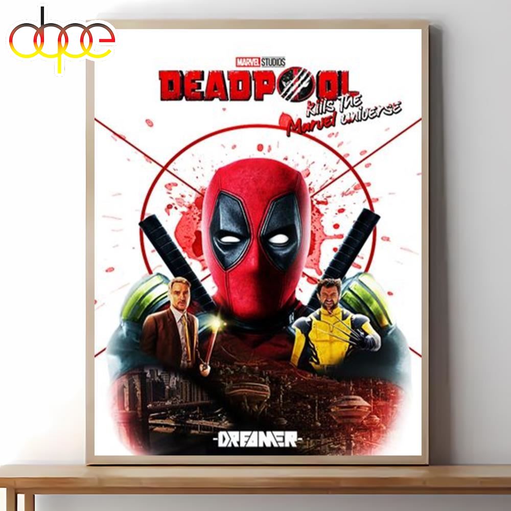 Deadpool 3 Poster Canvas Wall Art