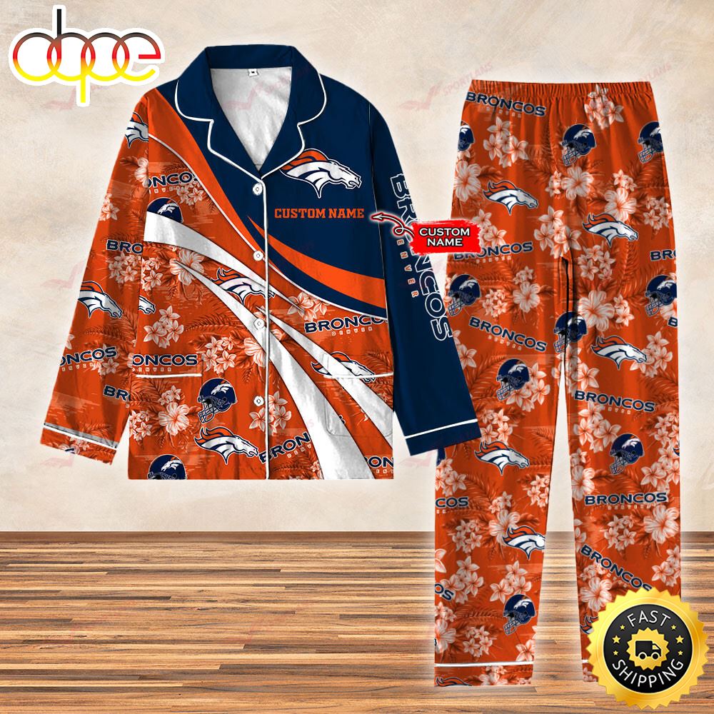Denver Broncos NFL 3D Personalized Pajamas Set For Kids &amp Adult