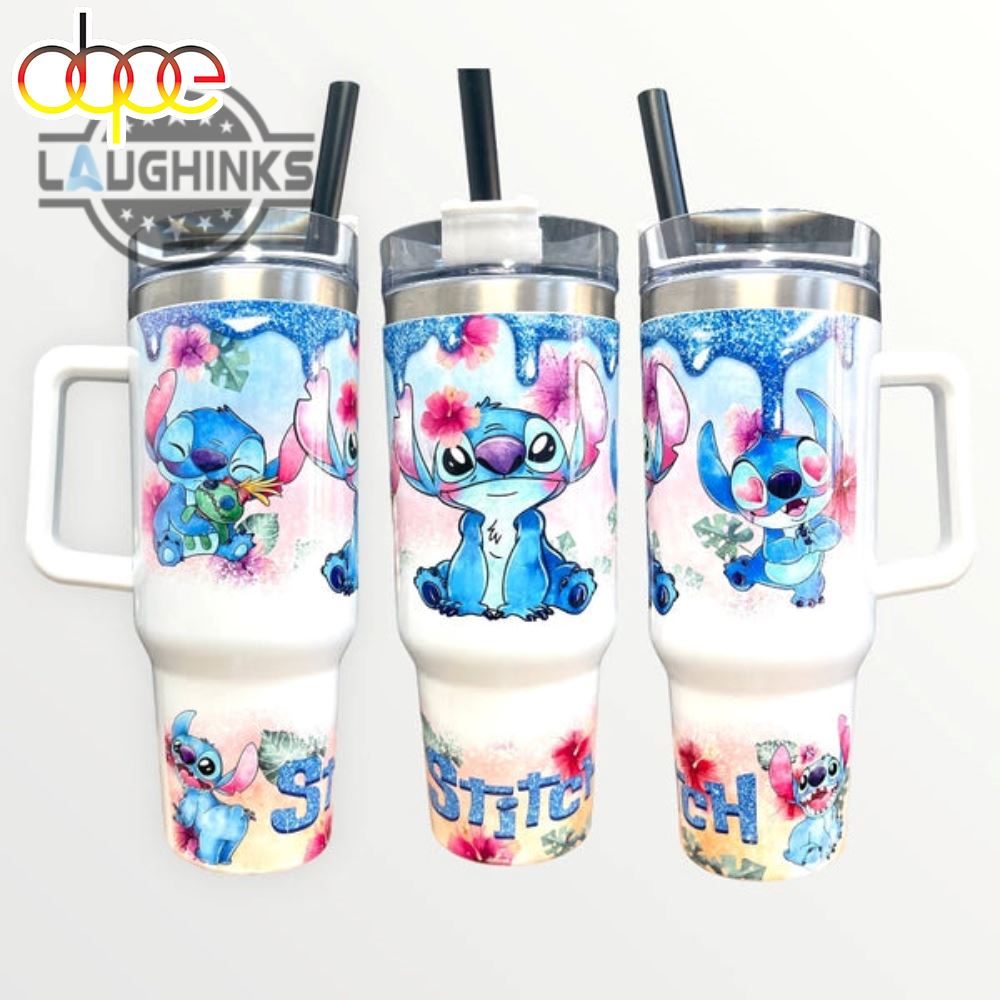 Disney Lilo And Stitch 30Oz40oz Quencher Tumbler With Optional Personalisation 40 Oz Stainless Steel Stanley Cups Dupe With Handle NEW