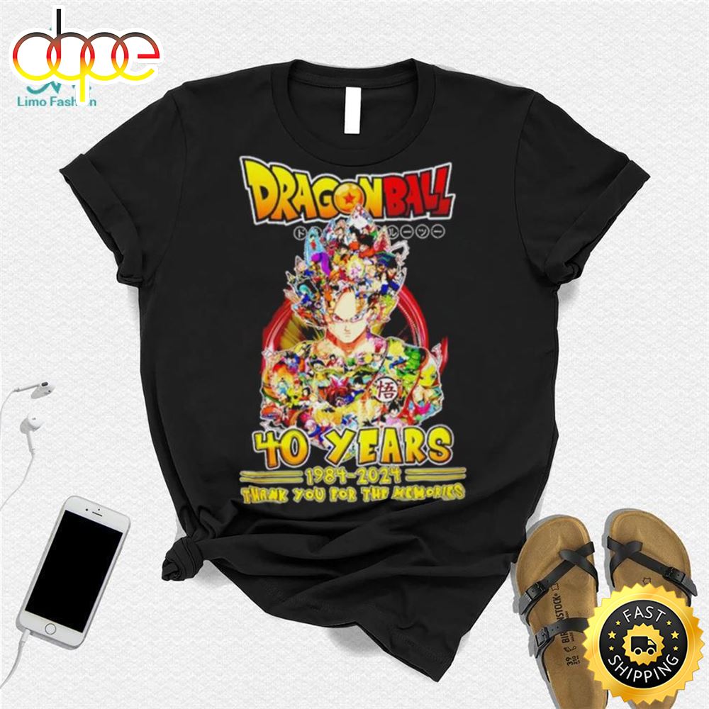 Dragon Ball 40 Years 1984 2024 Thank You For The Memories T Shirt T Shirt