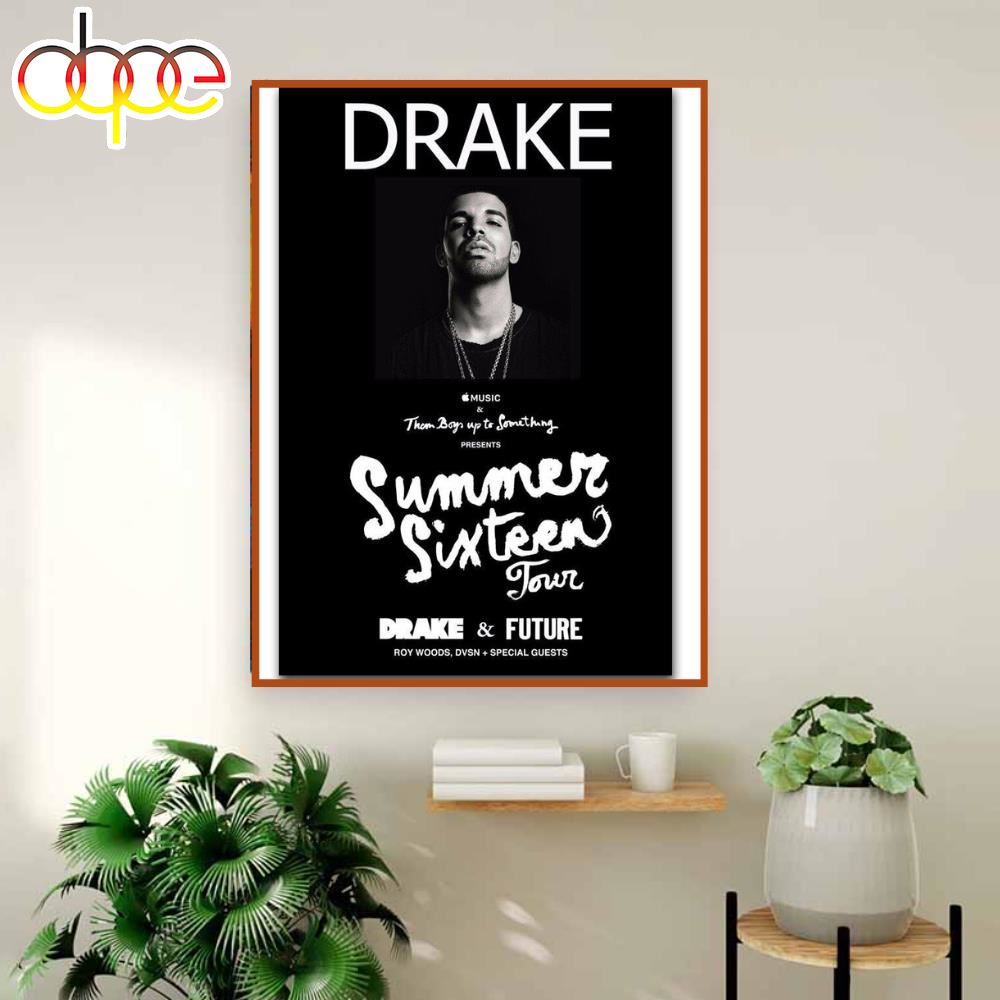 Drake 2023 2024 Its All A Blur Tour Dates Poster Canvas