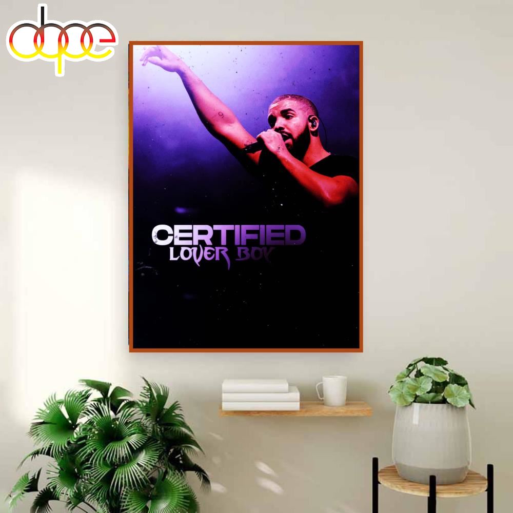 Drake Certified Lover Boy Purple Poster Canvas