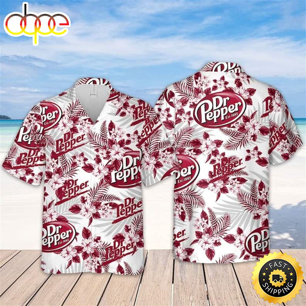 Drpepper Hawaiian Shirt Tropical Flower Pattern Beach Lovers Gift