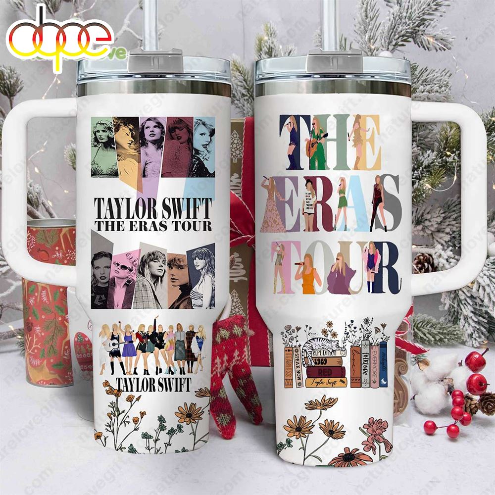 Eras Tour 40oz Tumbler Taylor Swift Stanley Quencher With Handle