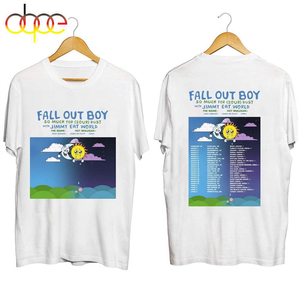 Fall Out Boy Band Tour 2024 Concert Music T-Shirt Gift For Fans