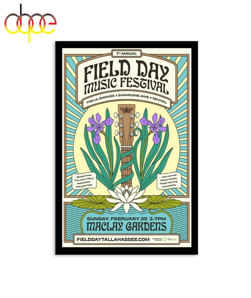 Field Day Music Festival Feb 2024 Maclay Gardens Tour Poster