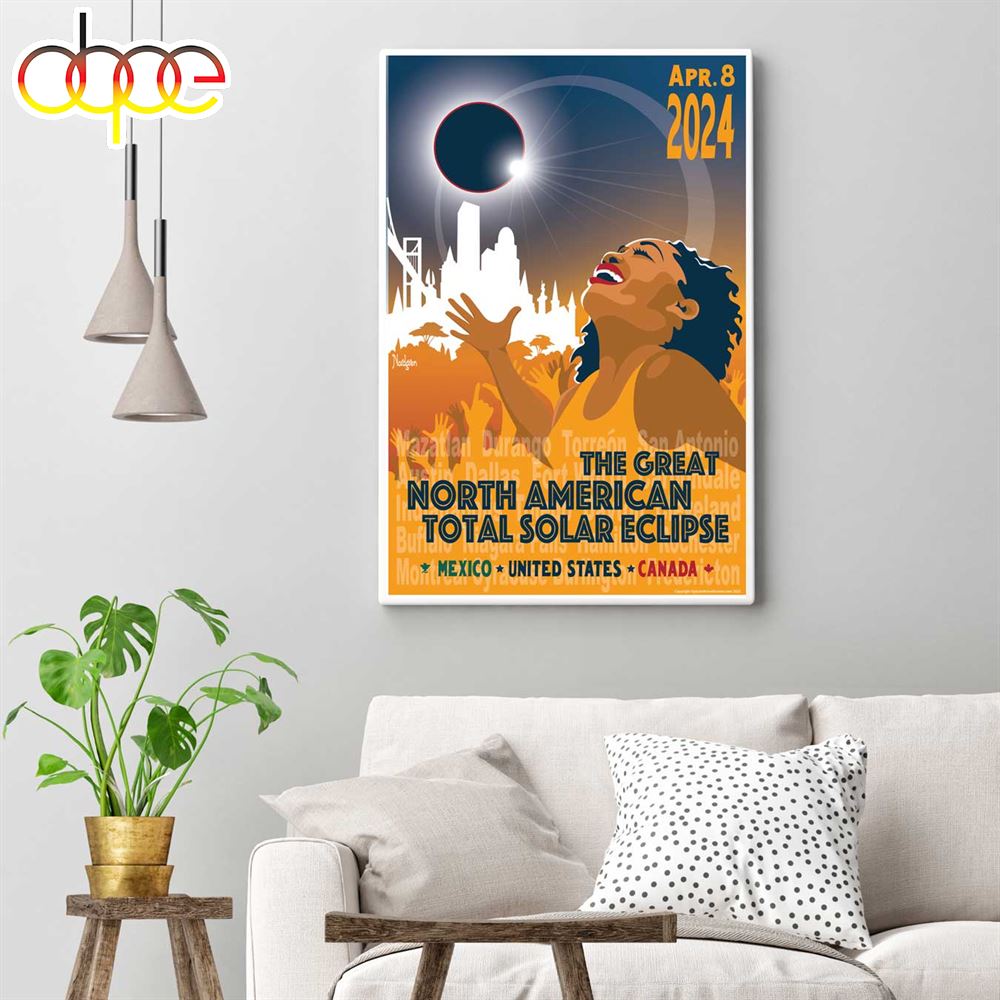 Great North American Solar Eclipse 2024 Cities In The Eclipse Canvas