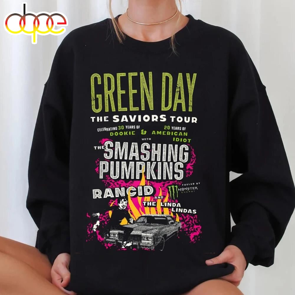 Green Day The Saviors 2024 Tour T Shirt