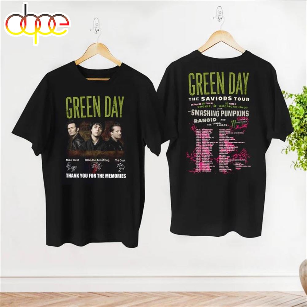 Green Day The Saviors Tour 2024 T Shirt Gift Fans Music