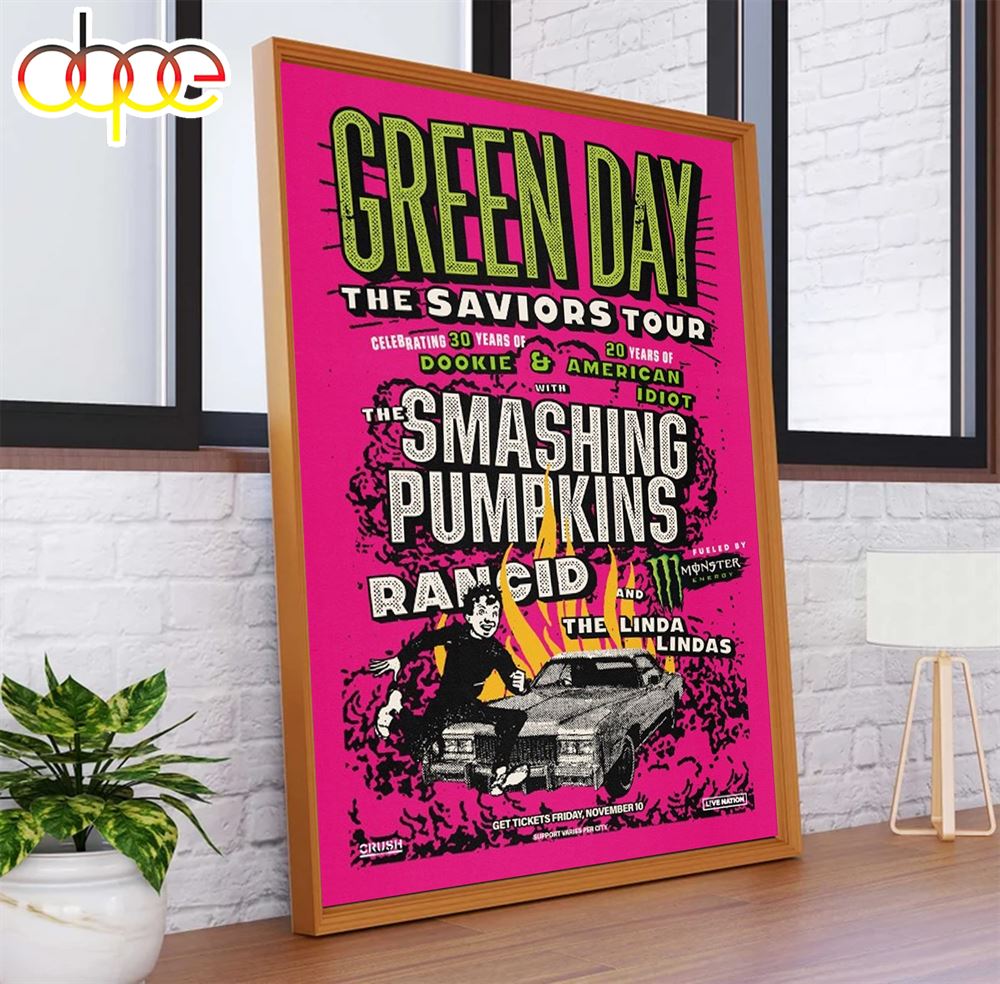 Green Day The Saviors 2024 Tour Poster