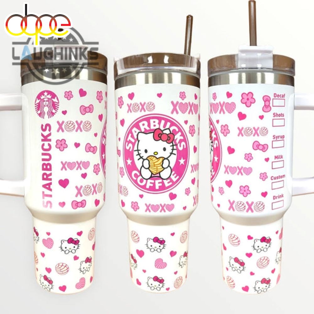 Hello Kitty 30 40Oz Quencher Tumbler With Optional Personalisation 40 Oz Stainless Steel Stanley Cups Dupe With Handle NEW